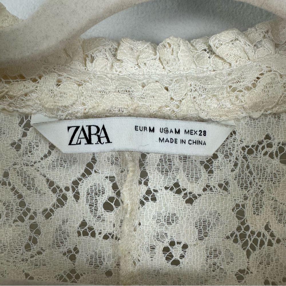Zara Blogger Favorite Lace Rhineston Button Mini Dress - Picture 6 of 12